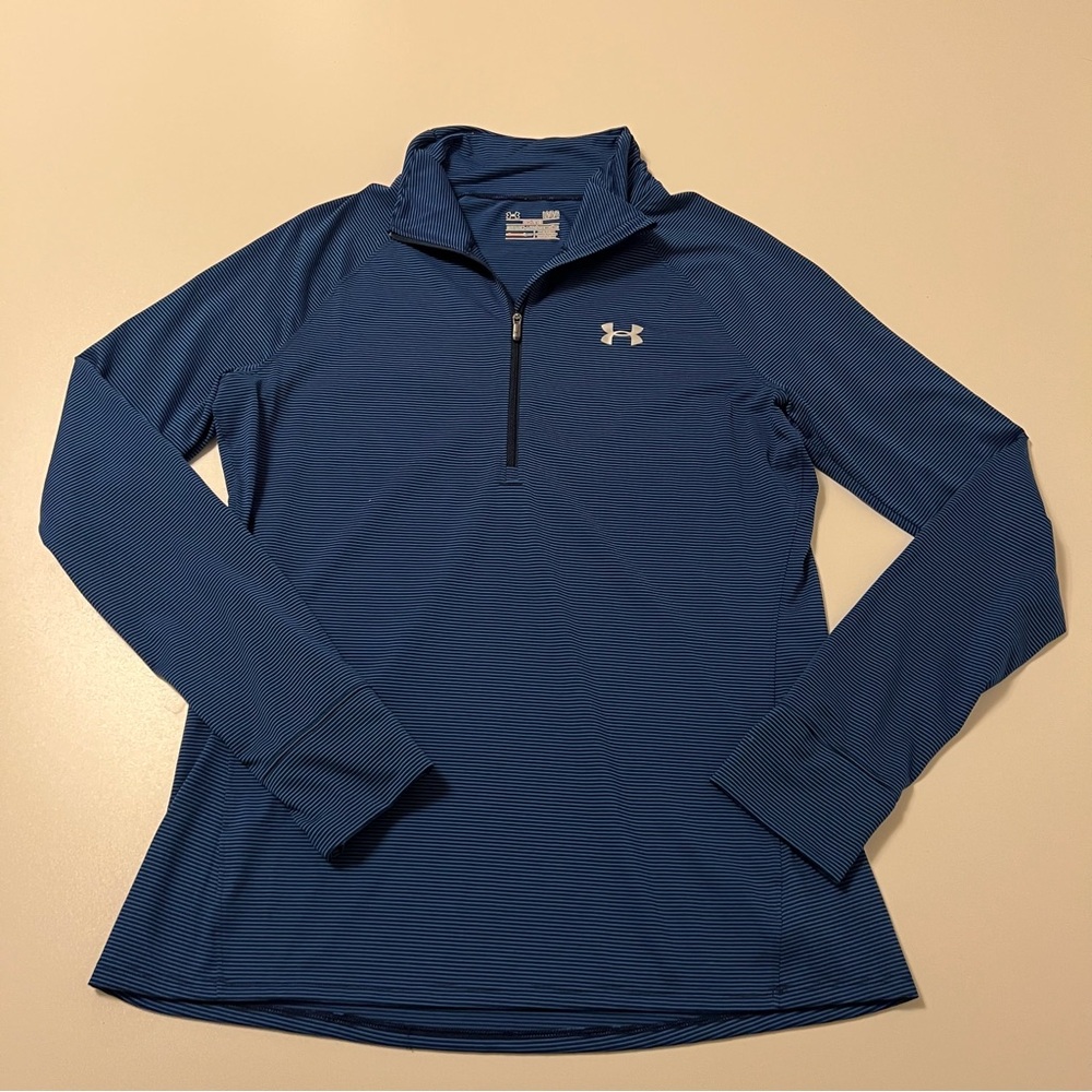 Under Armour Women's Long Sleeve Quarter-Zip Pullover Navy Blue